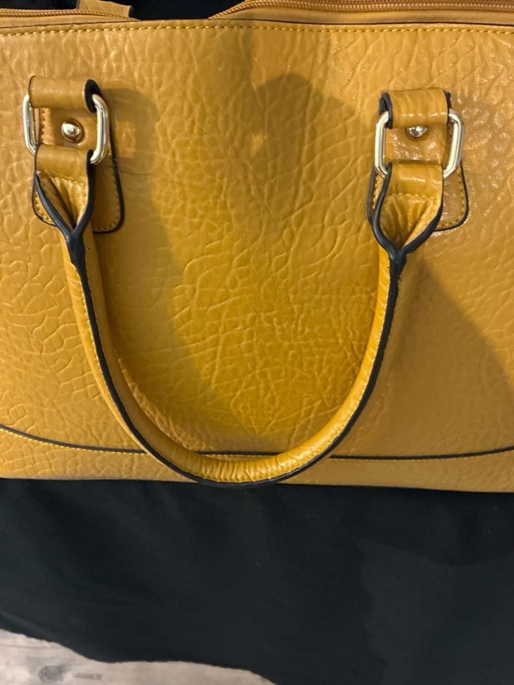 Contemporary Mustard Yellow Women's Satchel Handbag